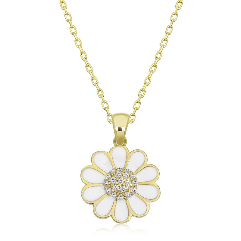 Silver Gold Daisy Women’s Necklace
