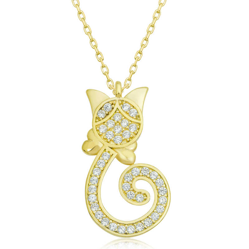 Silver Gold Catwoman Necklace