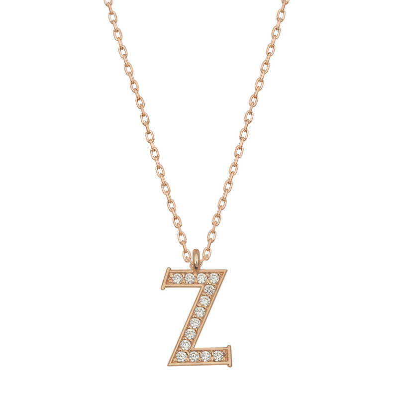 Silver Rose Z Letter Women’s Necklace