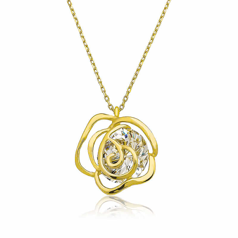 Silver Gold Rose Women’s Necklace