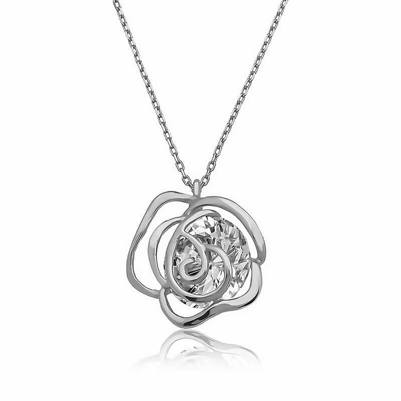 Silver Rose Women’s Necklace