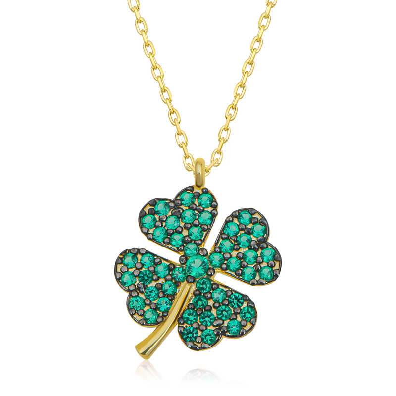 Silver Gold Four Leaf Clover Women’s Necklace