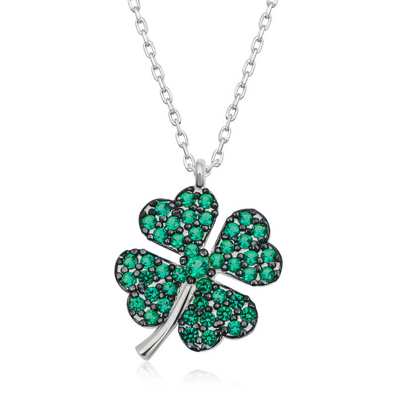 Silver Four Leaf Clover Women’s Necklace