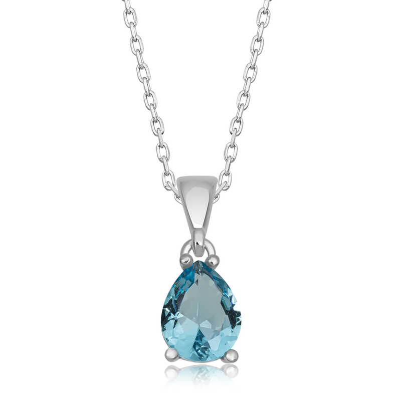 Silver Turquoise Drop Stone Women’s Necklace
