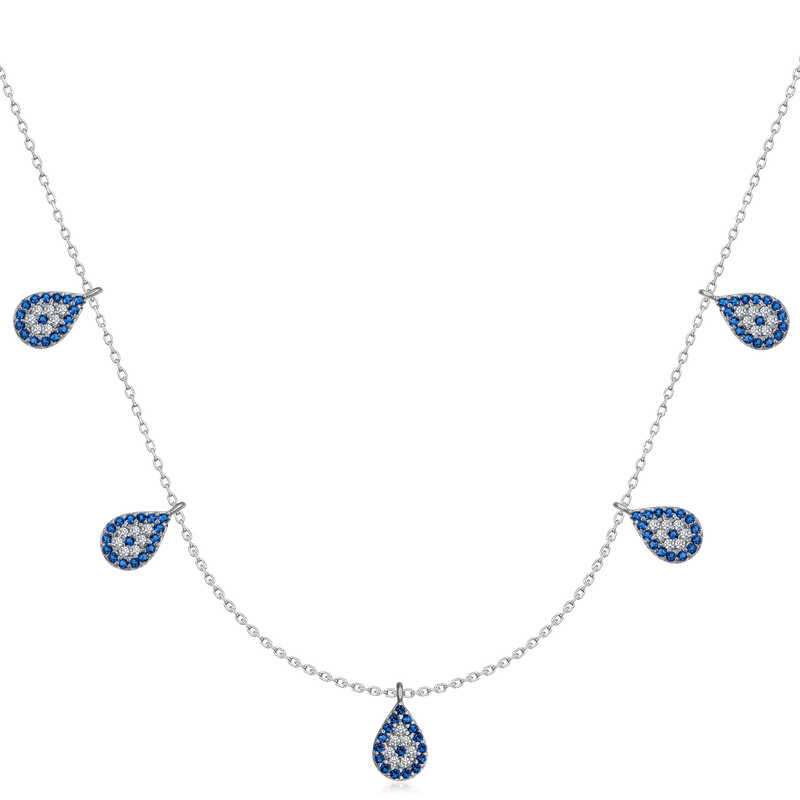 Silver Evil Eye Lucky Women’s Necklace