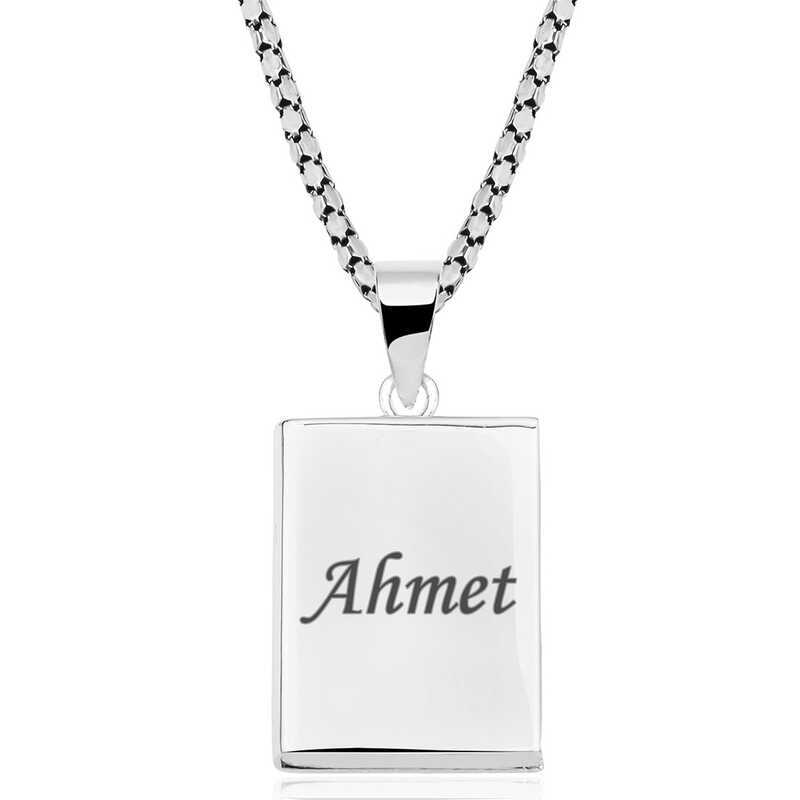Silver Personalized Openable Cevşen Necklace