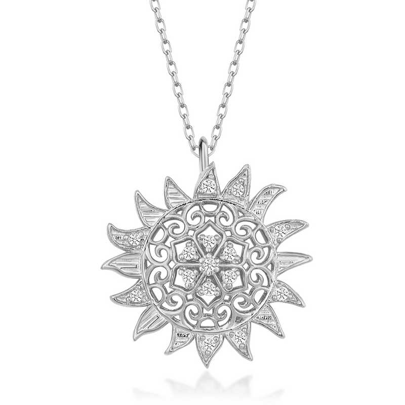 Silver Sun Women’s Necklace