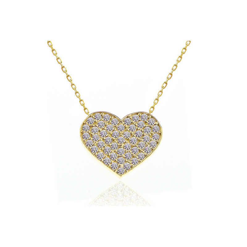 Silver Gold Heart Women’s Necklace