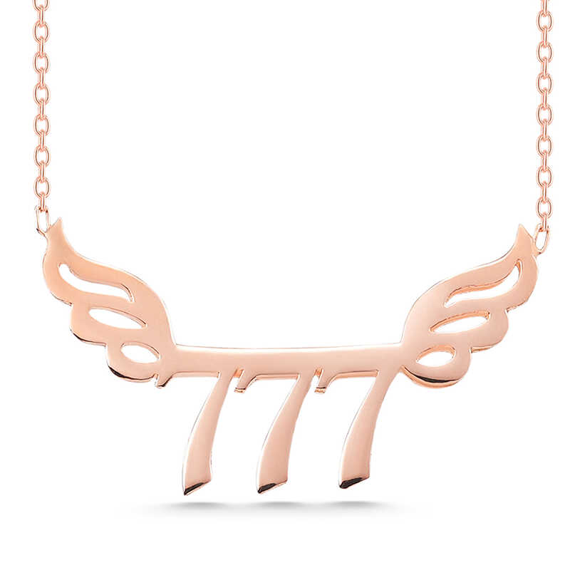 Silver Rose 777 Angel Number Women’s Necklace