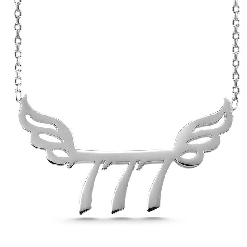Silver 777 Angel Number Women’s Necklace
