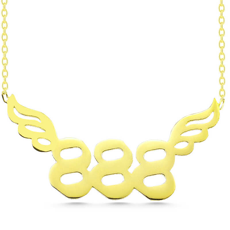 Silver Gold 888 Angel Number Women’s Necklace