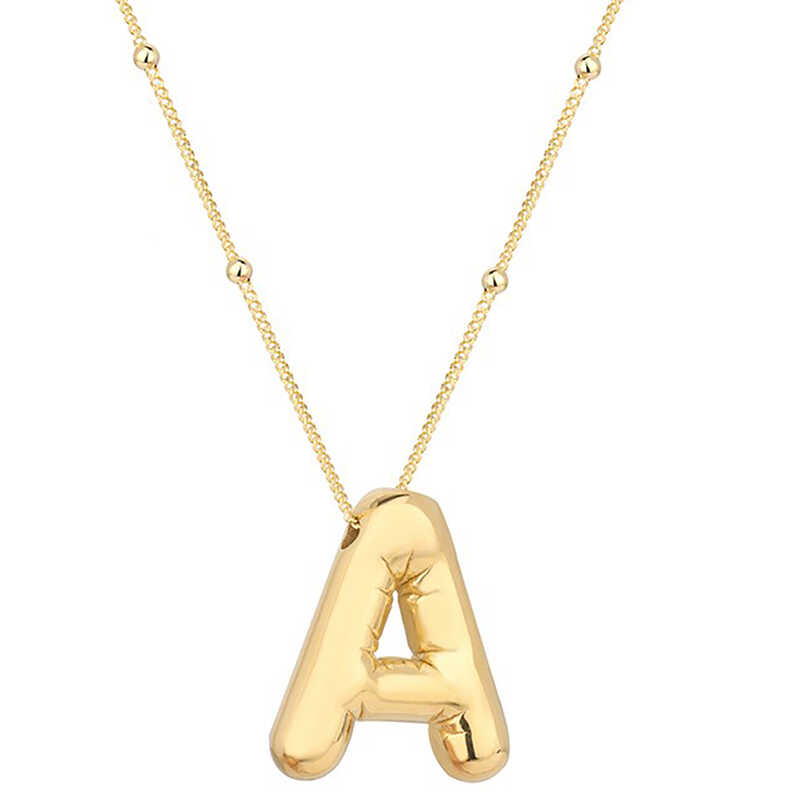 Silver Gold Balloon Letter A Women’s Necklace