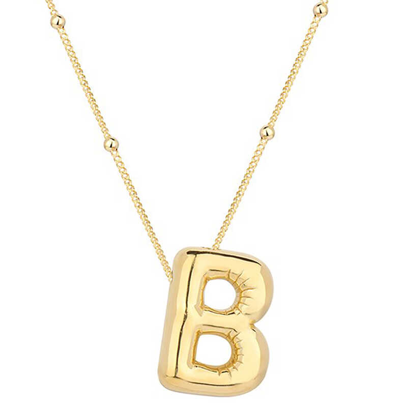 Silver Gold Balloon Letter B Women’s Necklace