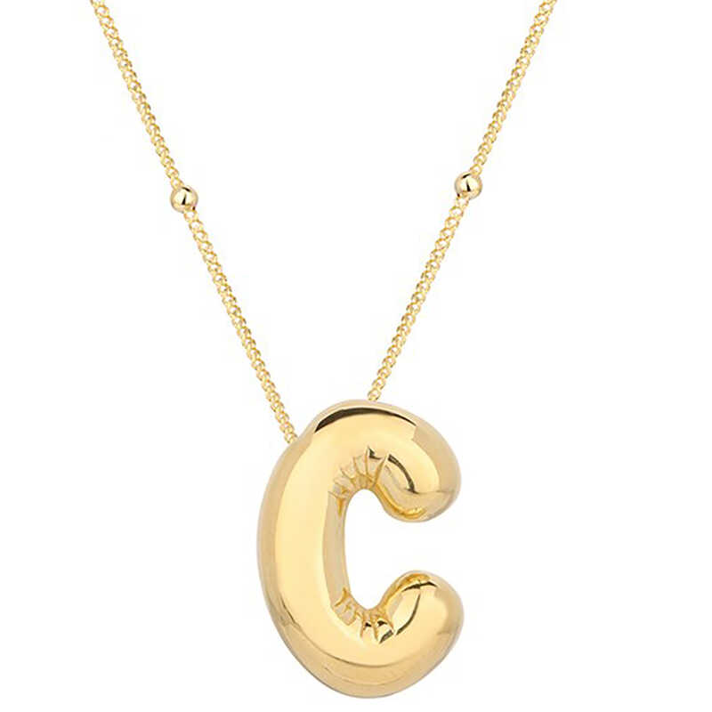 Silver Gold Balloon Letter C Women’s Necklace