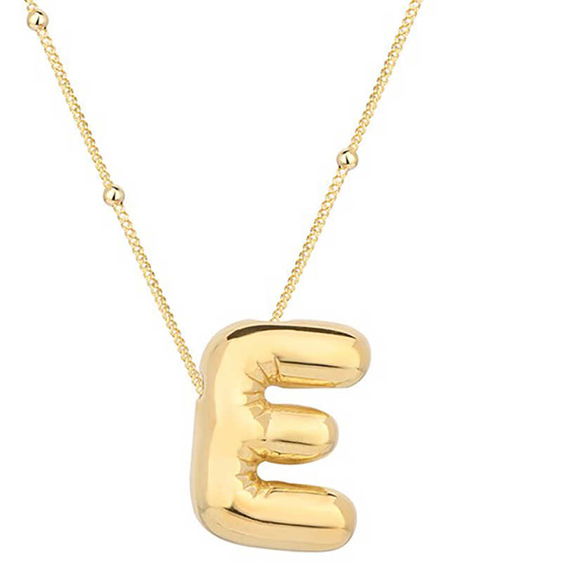 Silver Gold Balloon Letter E Women’s Necklace