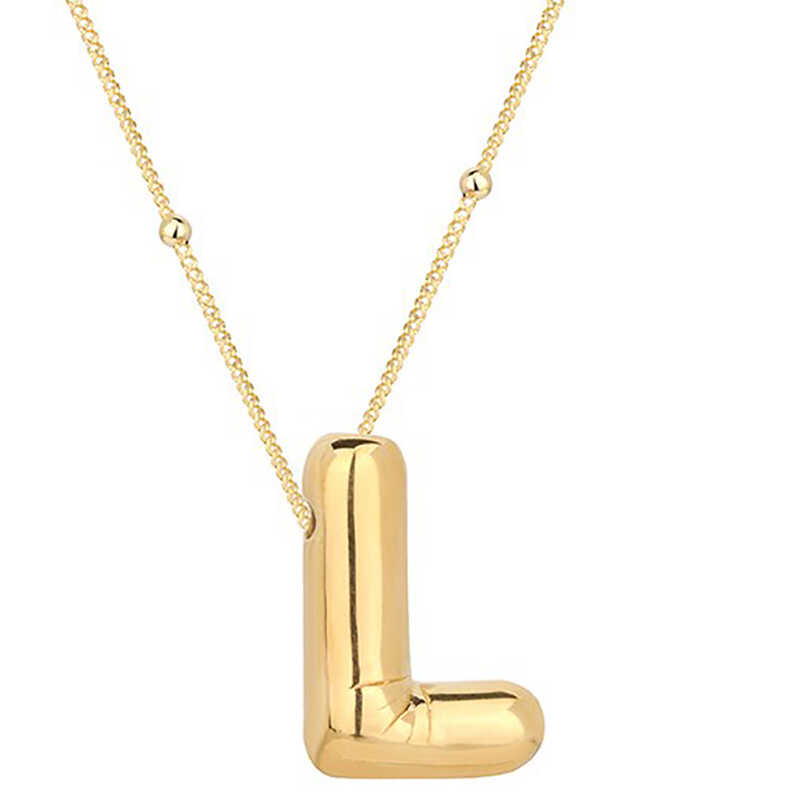 Silver Gold Balloon Letter L Women’s Necklace