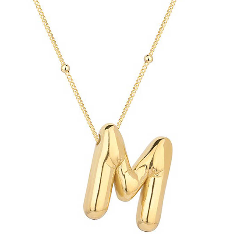 Silver Gold Balloon Letter M Women’s Necklace