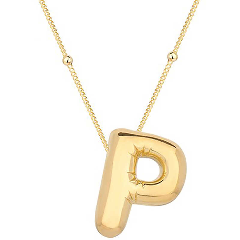 Silver Gold Balloon Letter P Women’s Necklace
