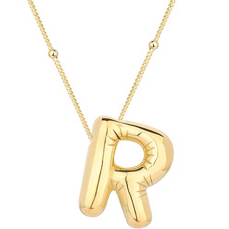Silver Gold Balloon Letter R Women’s Necklace