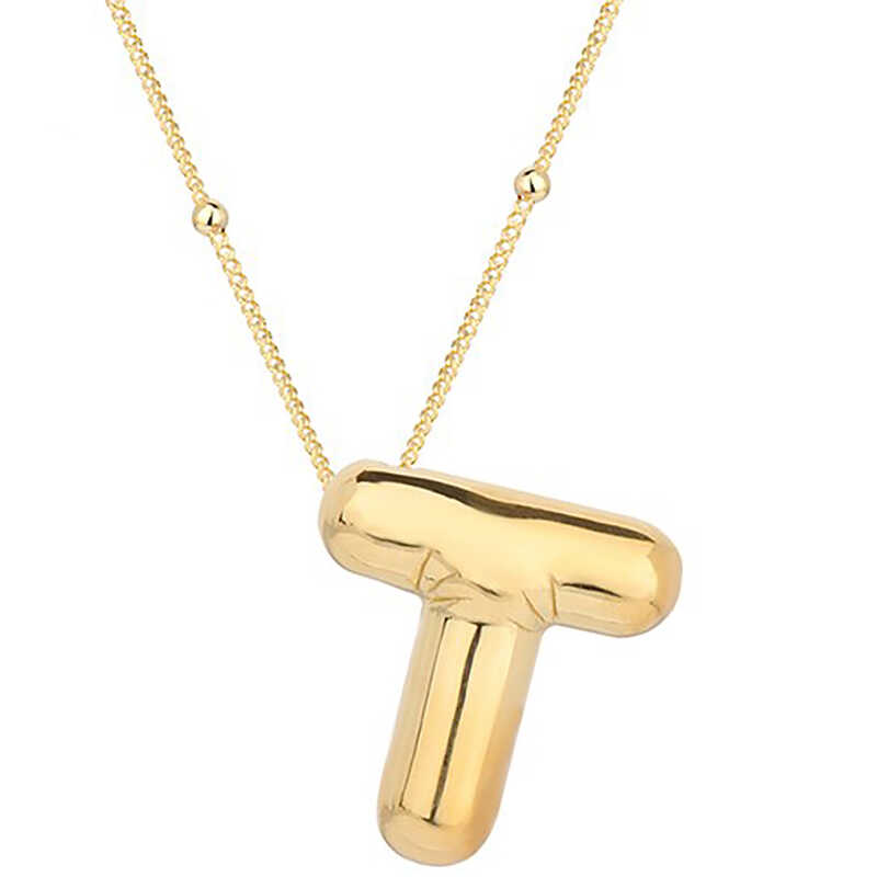 Silver Gold Balloon Letter T Women’s Necklace