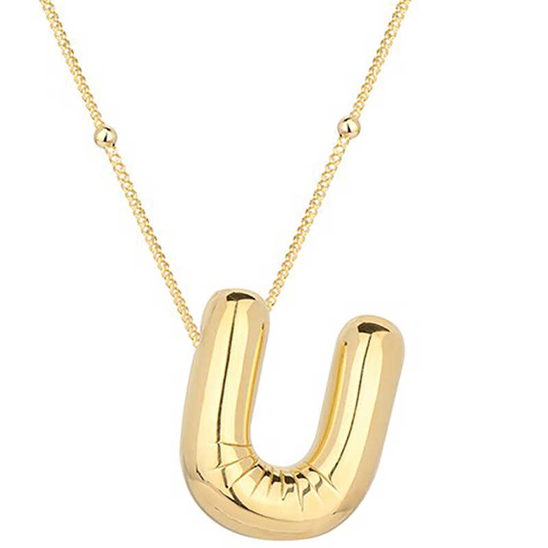 Silver Gold Balloon U Letter Women’s Necklace
