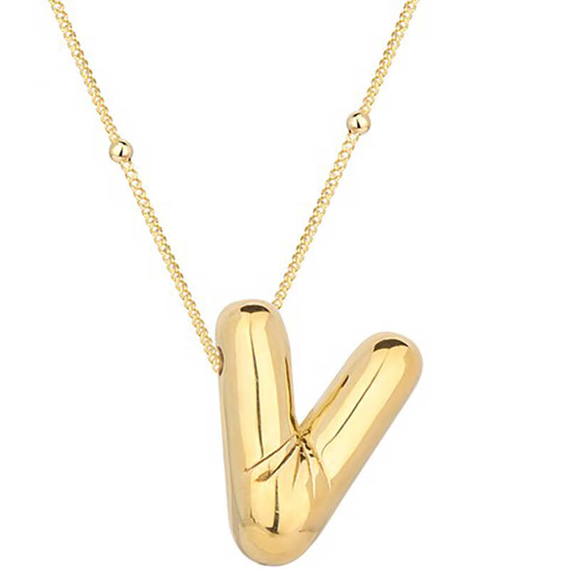 Silver Gold Balloon Letter V Women’s Necklace
