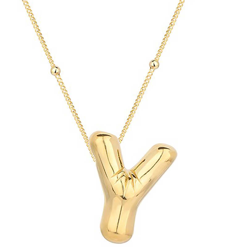 Silver Gold Balloon Letter Y Women’s Necklace