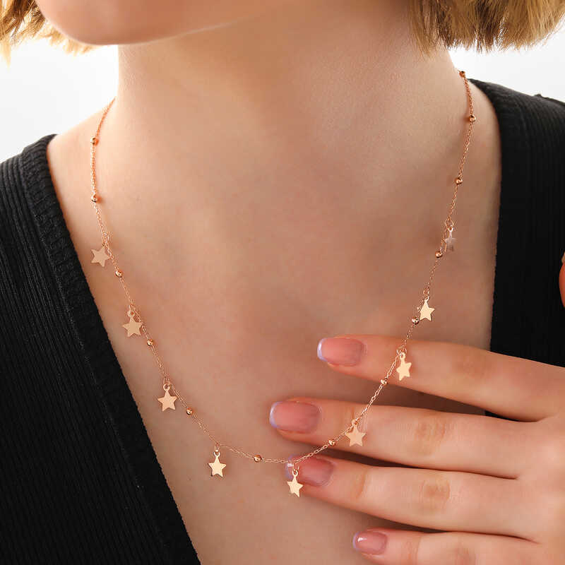 Silver Rose Star Dorika Women’s Necklace