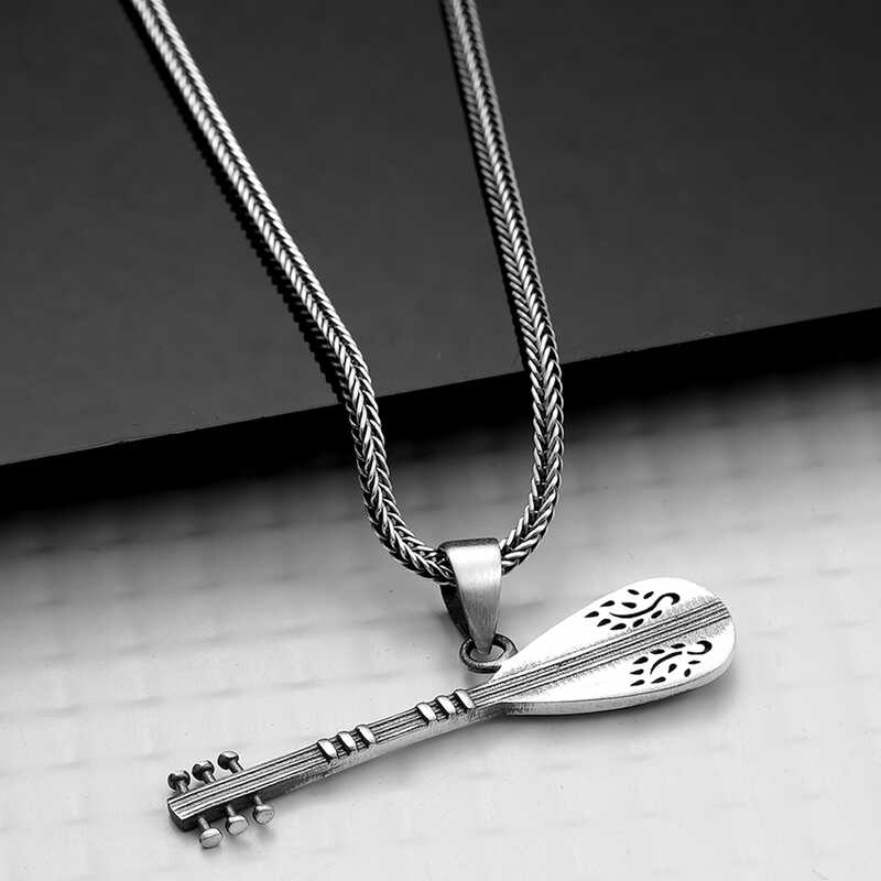 Silver Reed Men’s Necklace