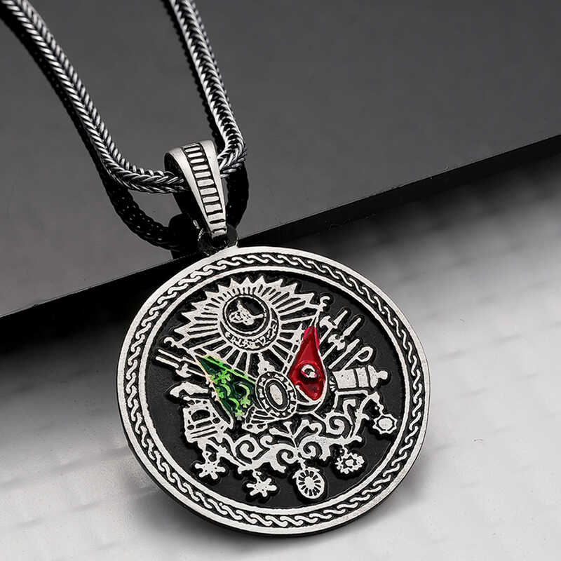 Silver Ottoman Coat of Arms Men’s Necklace