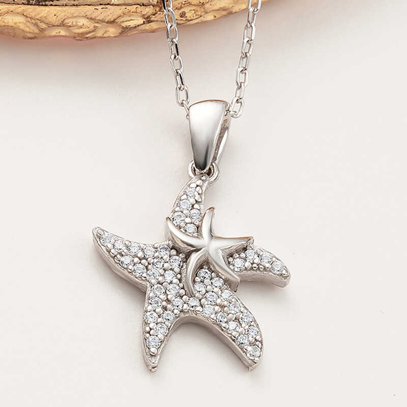 Silver Sea Star Women's Necklace