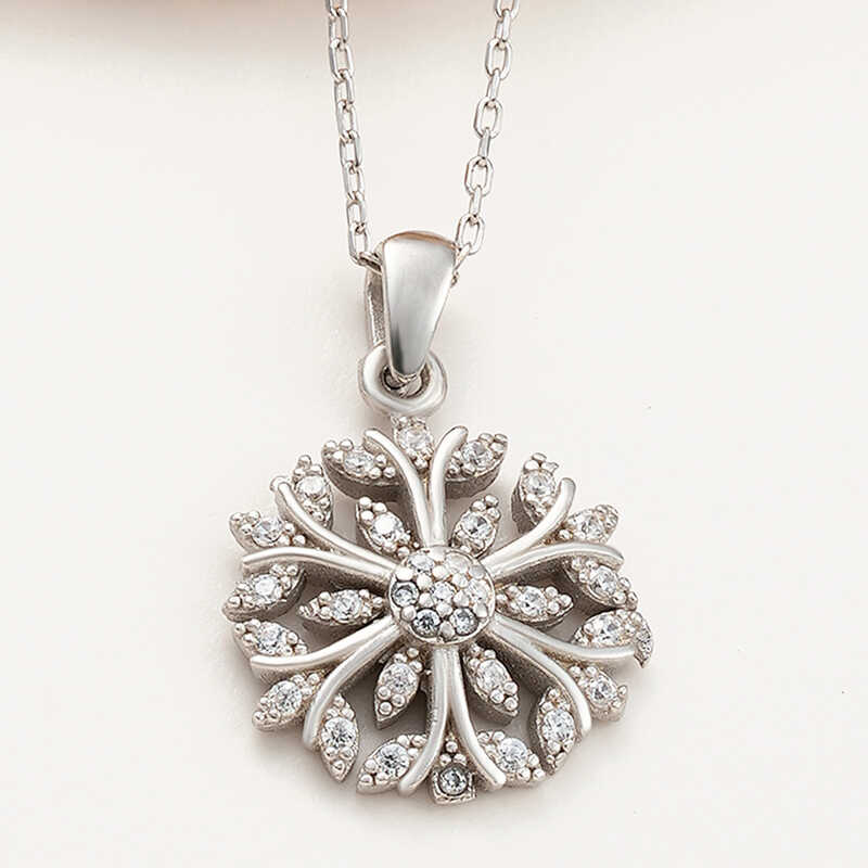 ​Silver Flower Women's Necklace