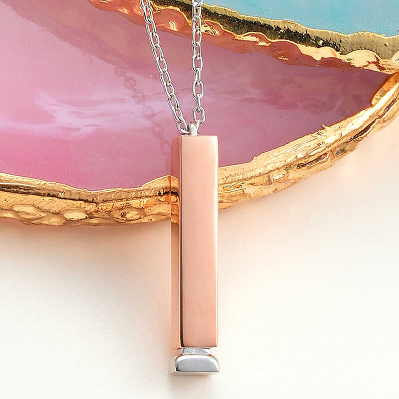 Silver Name Yazılabilen Açılır Çubuk Women's Necklace