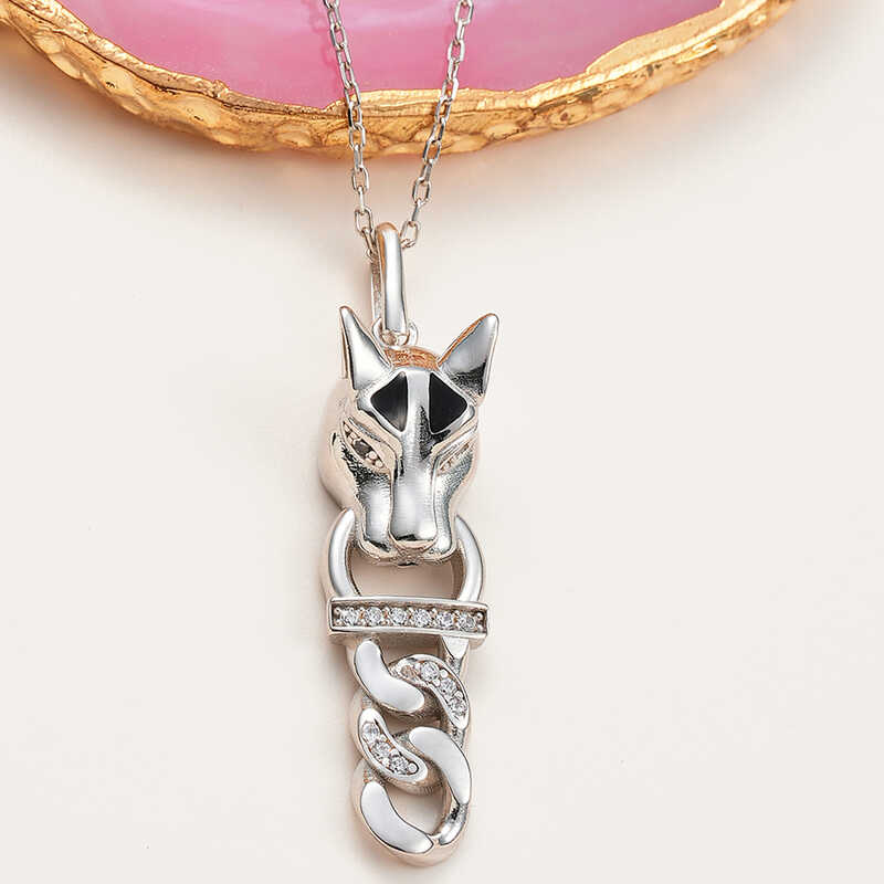 ​Silver Tiger Figured Women's Necklace