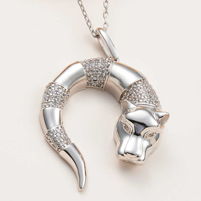 ​Silver Tiger Figured Women's Necklace
