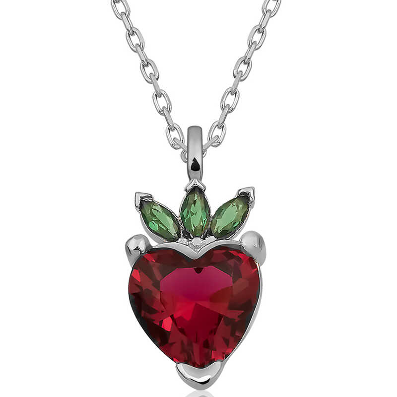 ​Silver Çilek Figure Meyve Necklace