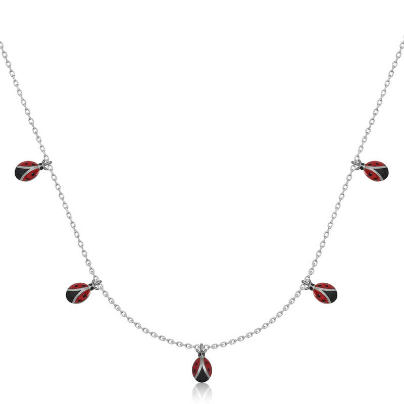 Silver Charm Beetle Luck Women's Necklace