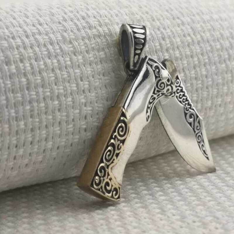 Silver Avcı Bıçağı Men's Necklace Pendant