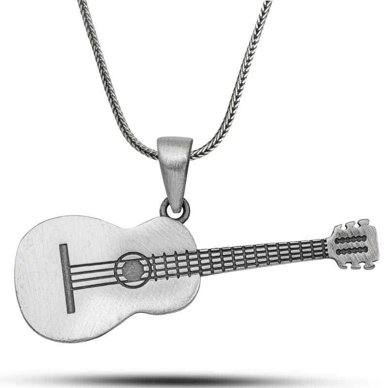 ​Silver Gitar Necklace