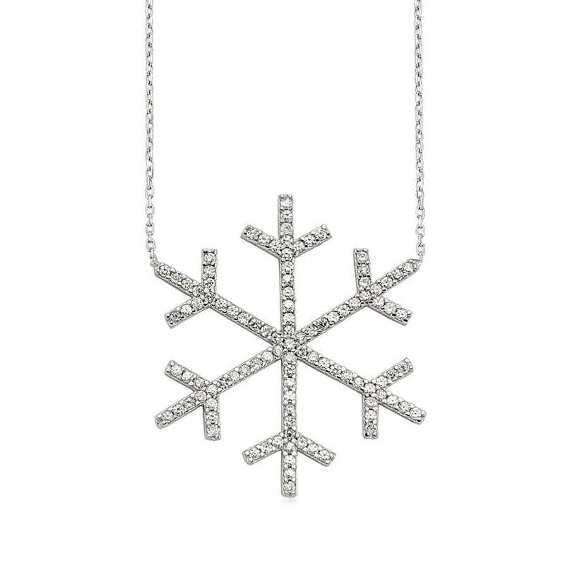Silver Snowflake Women’s Necklace