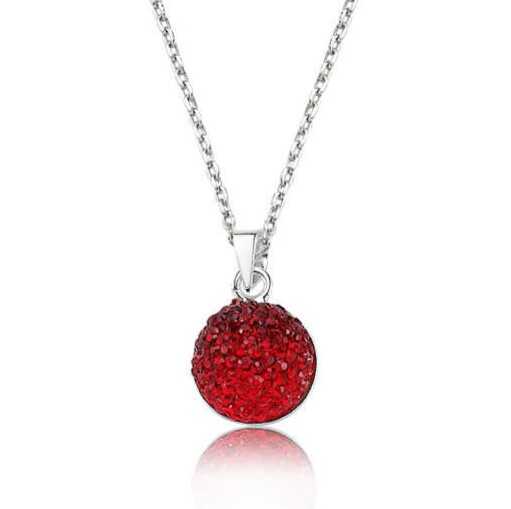 Silver Red Crystal Stone Women’s Necklace