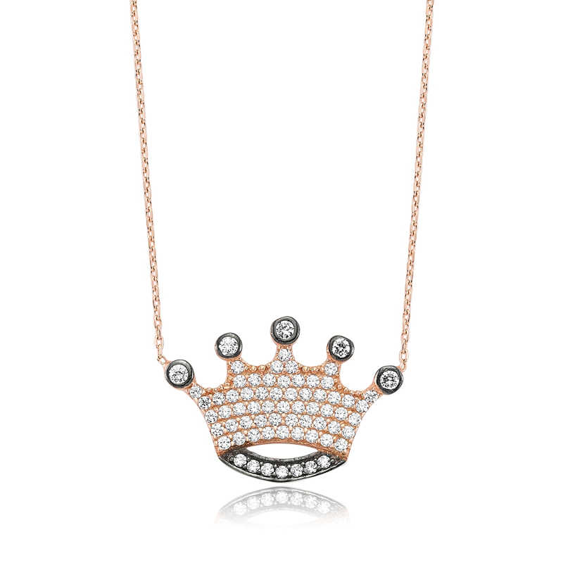 Silver Queen Crown Women’s Necklace