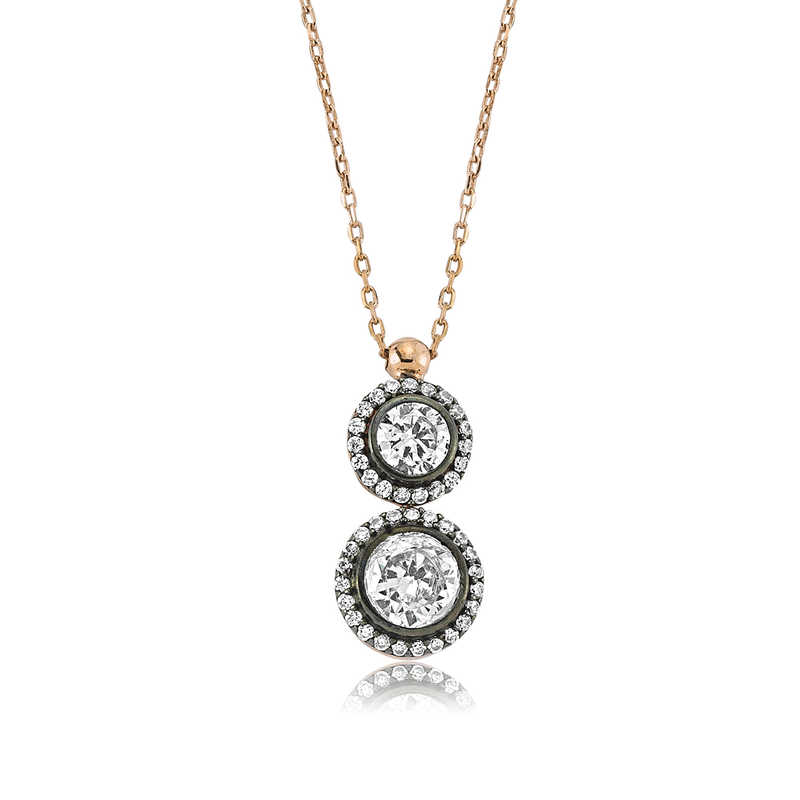 Silver Diamond Model Women’s Necklace