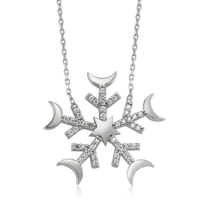 Silver Snowflake Women’s Necklace