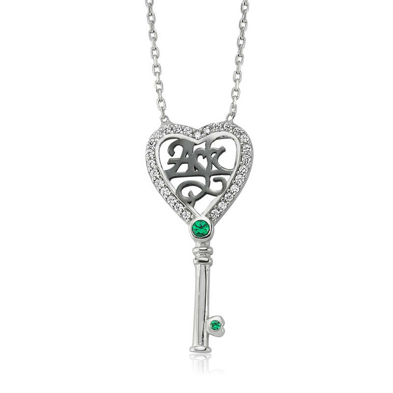 Silver Love Written Key Necklace for Women