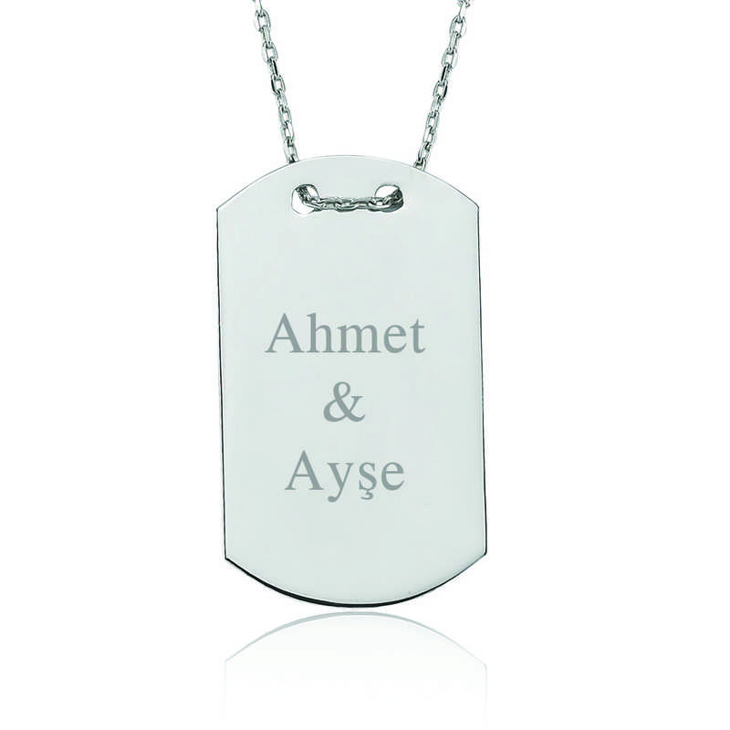 Silver Named Soldier Tag Women’s Necklace