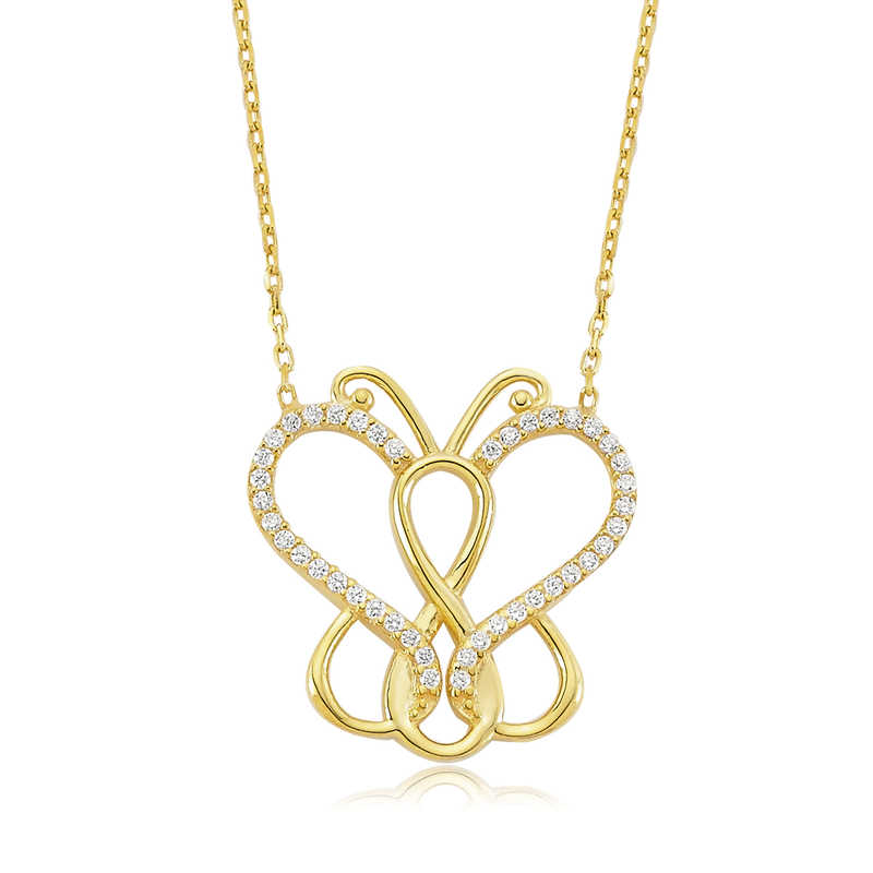Silver Infinity Butterfly Women’s Necklace