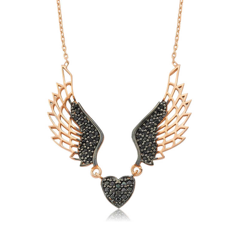 Silver Winged Heart Women’s Necklace