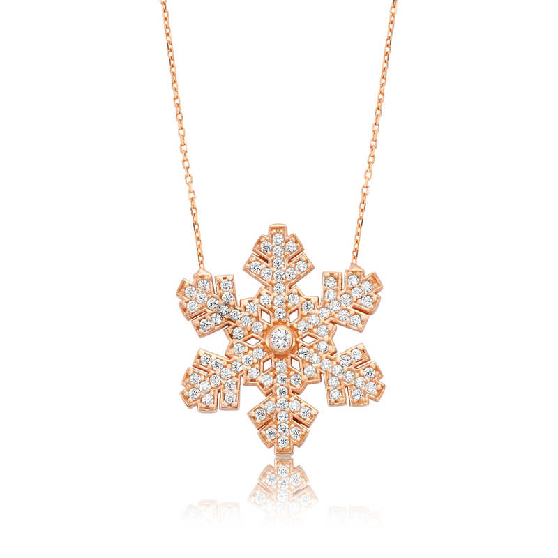 Silver Snowflake Women’s Necklace