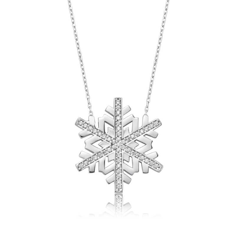 Silver Snowflake Women’s Necklace